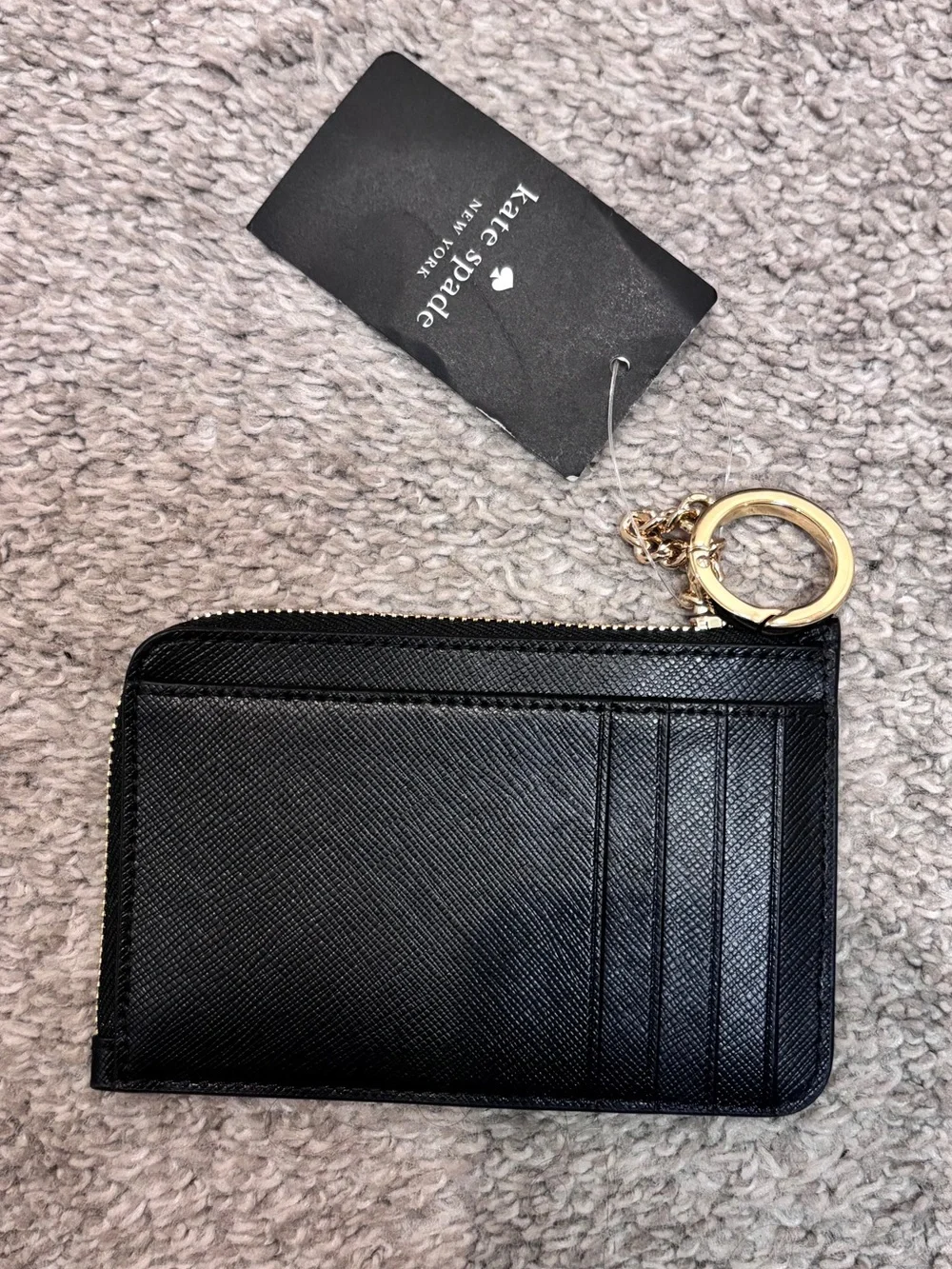 NWT Kate ♠️Spade Madison Top Zip Card Holder Black